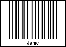 Janic als Barcode und QR-Code