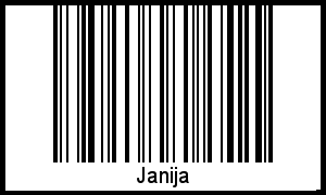 Der Voname Janija als Barcode und QR-Code