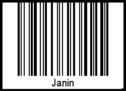 Der Voname Janin als Barcode und QR-Code