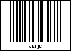 Janje als Barcode und QR-Code