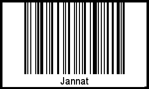 Interpretation von Jannat als Barcode