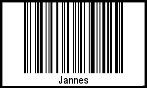 Barcode des Vornamen Jannes