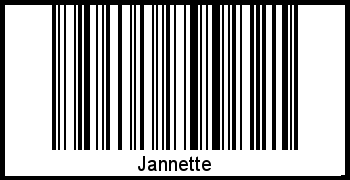 Interpretation von Jannette als Barcode