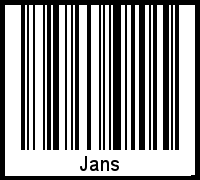 Jans als Barcode und QR-Code