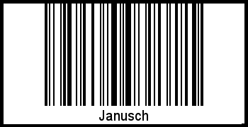 Barcode des Vornamen Janusch