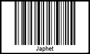 Japhet als Barcode und QR-Code