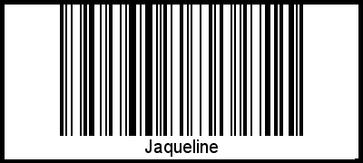 Der Voname Jaqueline als Barcode und QR-Code