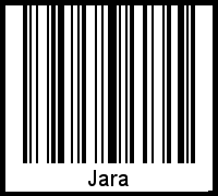 Der Voname Jara als Barcode und QR-Code