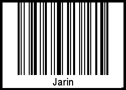 Barcode des Vornamen Jarin