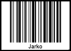 Interpretation von Jarko als Barcode