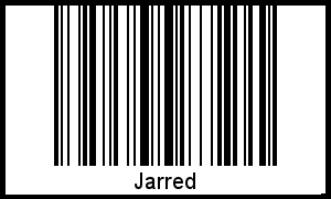 Der Voname Jarred als Barcode und QR-Code