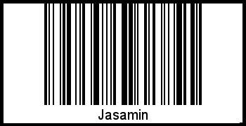 Barcode des Vornamen Jasamin