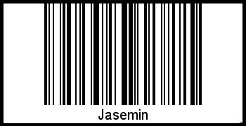 Der Voname Jasemin als Barcode und QR-Code