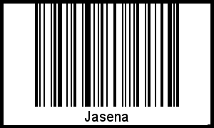 Der Voname Jasena als Barcode und QR-Code