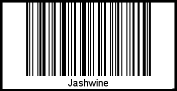 Barcode des Vornamen Jashwine