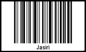 Der Voname Jasiri als Barcode und QR-Code