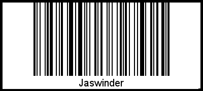 Interpretation von Jaswinder als Barcode