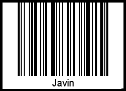 Interpretation von Javin als Barcode