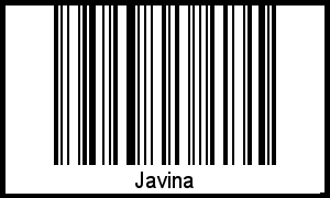 Interpretation von Javina als Barcode