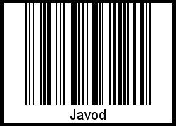 Interpretation von Javod als Barcode