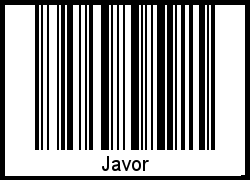 Barcode des Vornamen Javor