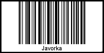 Barcode des Vornamen Javorka