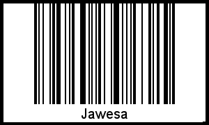 Der Voname Jawesa als Barcode und QR-Code
