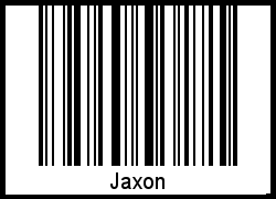 Barcode des Vornamen Jaxon