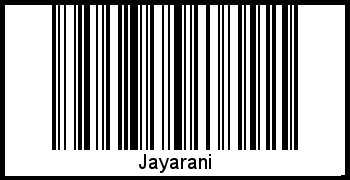 Barcode des Vornamen Jayarani