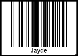 Der Voname Jayde als Barcode und QR-Code