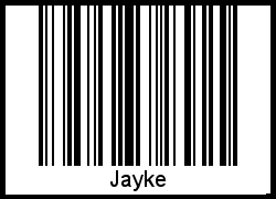 Interpretation von Jayke als Barcode