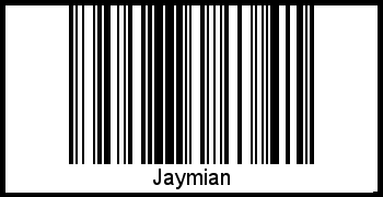 Der Voname Jaymian als Barcode und QR-Code
