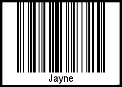 Interpretation von Jayne als Barcode