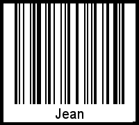 Der Voname Jean als Barcode und QR-Code