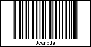 Der Voname Jeanetta als Barcode und QR-Code