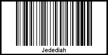 Barcode des Vornamen Jedediah