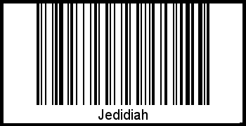 Jedidiah als Barcode und QR-Code