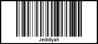 Der Voname Jedidiyah als Barcode und QR-Code