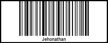 Der Voname Jehonathan als Barcode und QR-Code