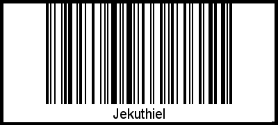 Jekuthiel als Barcode und QR-Code