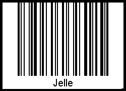 Der Voname Jelle als Barcode und QR-Code