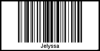 Jelyssa als Barcode und QR-Code