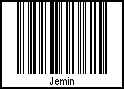 Der Voname Jemin als Barcode und QR-Code