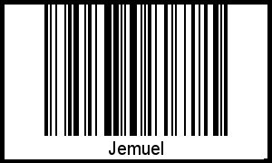 Der Voname Jemuel als Barcode und QR-Code