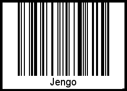 Barcode des Vornamen Jengo