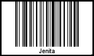 Der Voname Jenita als Barcode und QR-Code