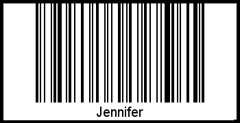Interpretation von Jennifer als Barcode