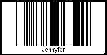 Interpretation von Jennyfer als Barcode