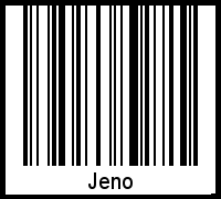 Barcode des Vornamen Jeno