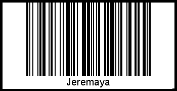 Der Voname Jeremaya als Barcode und QR-Code